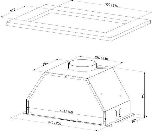 Кухонная вытяжка KUPPERSBERG Intro 70 White