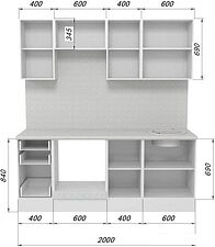 Шкаф напольный Горизонт Ева 60 (белый софт)