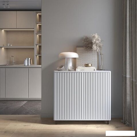 Тумба Shtabe Royal 5061 эко (белый/белый/черный)