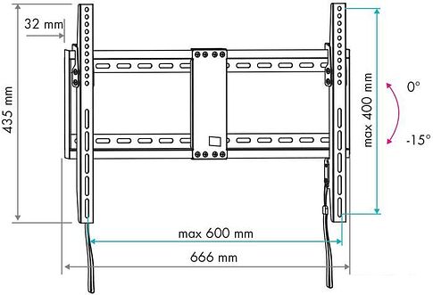 Кронштейн VLK TRENTO-39 (черный)