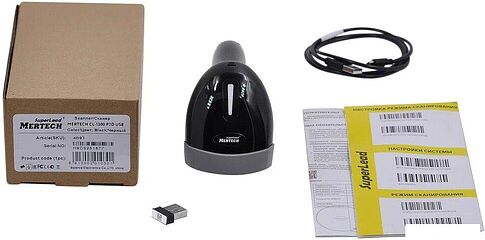 Сканер штрих-кодов Mertech CL-1300 GS BLE Dongle P2D USB (черный)