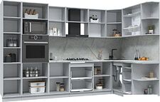 Готовая кухня Интерлиния Берес 1.68x3.2 ВТ правая (дуб полярный/серый каспий) Готовая кухня Интерлиния Берес 1.68x3.2 ВТ правая (дуб полярный/серый каспий)