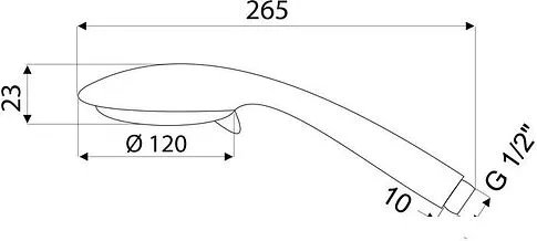 Душевая лейка Rubineta Lota 622068B