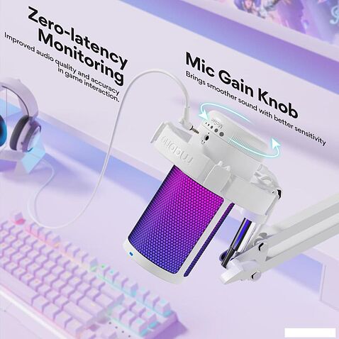 Проводной микрофон Maono DGM20S (белый)