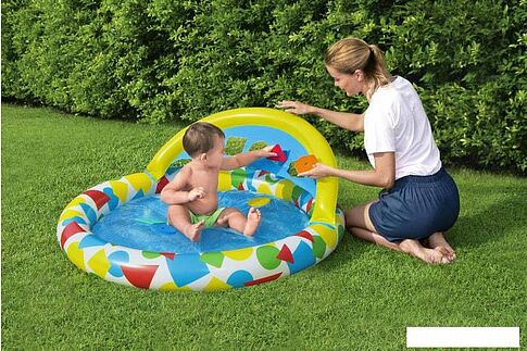 Надувной бассейн Bestway Игровой с обучающими фигурками 52378 (120х117х46)