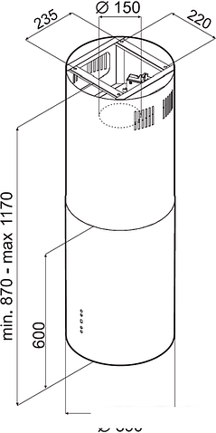Кухонная вытяжка KUPPERSBERG Tuba B