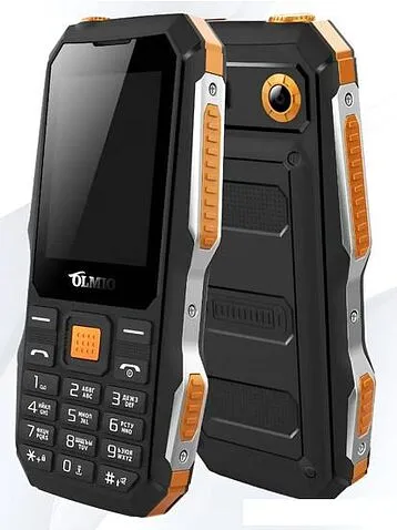 Кнопочный телефон Olmio X04 (черный/оранжевый)