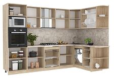 Готовая кухня Интерлиния Мила 1.68x3.0 правая (бетон/бетон/кастилло темный) Готовая кухня Интерлиния Мила 1.68x3.0 правая (бетон/бетон/кастилло темный)