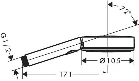 Душевая лейка Hansgrohe Pulsify Select 105 3jet Activation 24100000 (хром)