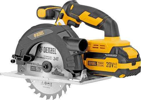 Дисковая (циркулярная) пила Denzel CCSH-20-165 (с 1-им АКБ)
