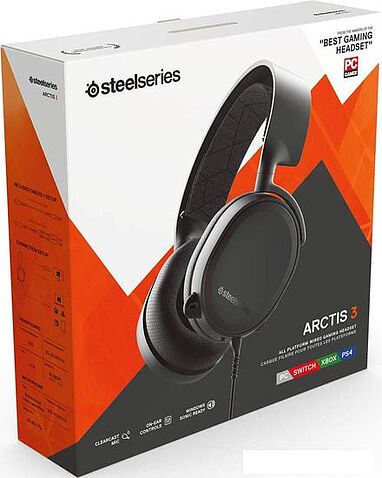 Наушники с микрофоном SteelSeries Arctis 3 2019 Edition (черный)