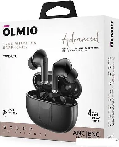 Наушники Olmio TWE-020 (черный)