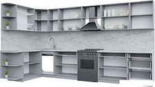Готовая кухня Интерлиния Берес 1.7x2.7 правая (дуб полярный/серый каспий) Готовая кухня Интерлиния Берес 1.7x2.7 правая (дуб полярный/серый каспий)