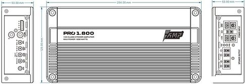 Автомобильный усилитель AMP PRO 1.800