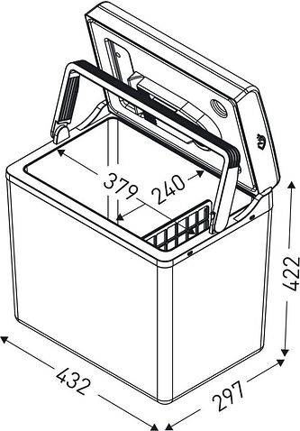 Термоэлектрический автохолодильник ZUGEL ZCR301D 30л (синий)