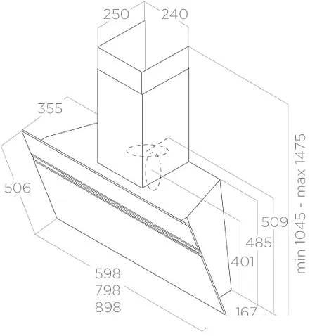 Кухонная вытяжка Elica Stripe WH/A/90/LX PRF0100995C