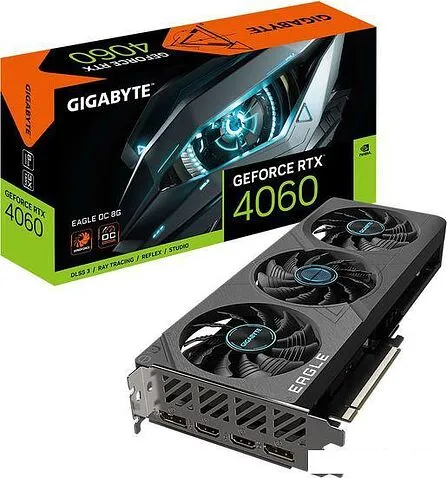 Видеокарта Gigabyte GeForce RTX 4060 Eagle OC 8G GV-N4060EAGLE OC-8GD
