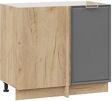 Шкаф напольный Трия Белладжио 1Н9У (дуб крафт золотой/софт графит)