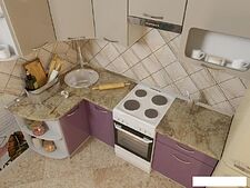 Готовая кухня ВерсоМебель Эко-5 1.2x2.1 левая (латте/бежевый) Готовая кухня ВерсоМебель Эко-5 1.2x2.1 левая (латте/бежевый)