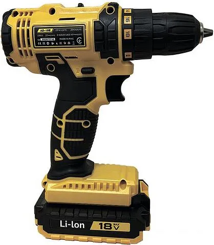 Дрель-шуруповерт Edon AD-18E (с 2-мя АКБ, кейс, набор оснастки)