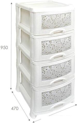 Комод Violet Ажур 035426 (белый)