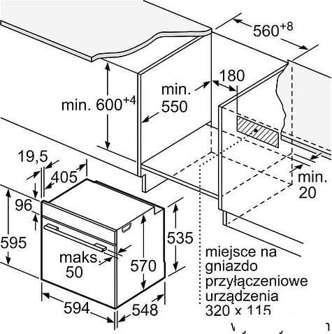 Электрический духовой шкаф Bosch Serie 6 HBA578BB0