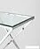 Консольный стол Stool Group Инсигния 120x40 ECST-026 (прозрачное стекло/сталь серебристый)