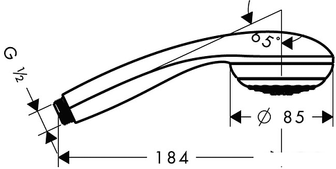 Душевая лейка Hansgrohe Crometta 85 1jet [28585000]