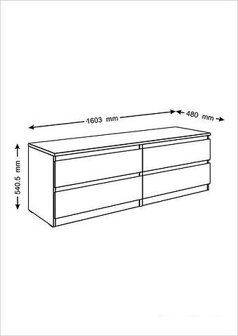 Тумба Mio Tesoro Мальта 4 ящика 160x54 2.05.02.030.3 (дуб сонома)