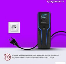 Источник бесперебойного питания IPPON Game Power Pro 1000 1908308 Источник бесперебойного питания IPPON Game Power Pro 1000 1908308