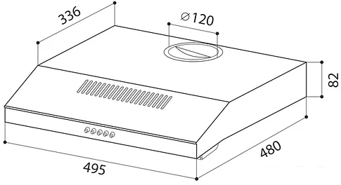 Кухонная вытяжка LEX S 500 (белый)