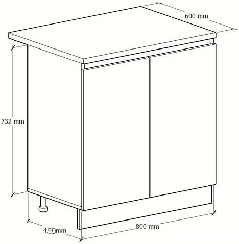 Шкаф напольный Артём-Мебель Мэри 800мм СН-114.231 (серый графит)