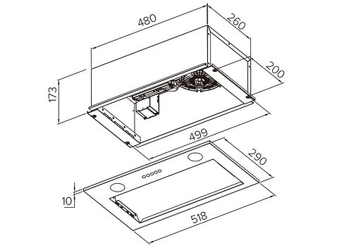 Кухонная вытяжка Weissgauff Box 850 PB Black Edition