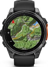 Умные часы Garmin Fenix 8 47мм (серый, черный силиконовый ремешок) Умные часы Garmin Fenix 8 47мм (серый, черный силиконовый ремешок)