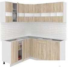 Угловая кухня Кортекс-мебель Корнелия Экстра 1.5x1.8 без столешницы (дуб сонома)