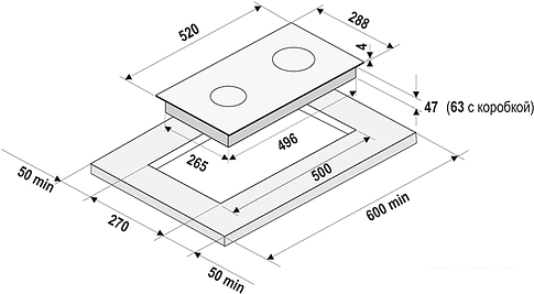 Варочная панель Krona Tempo 30 BL
