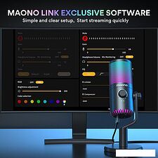 Проводной микрофон Maono DM30 RGB (белый)