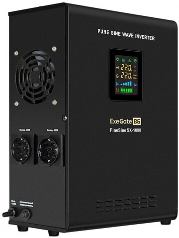 Источник бесперебойного питания ExeGate FineSine SX-1000.LCD.AVR.2SH EX295997RUS