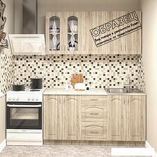 Готовая кухня Кортекс-мебель Корнелия Ретро 1.6 без столешницы (ясень белый) Готовая кухня Кортекс-мебель Корнелия Ретро 1.6 без столешницы (ясень белый)