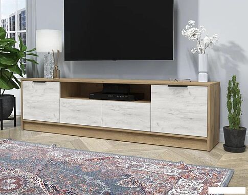 Тумба Интерлиния ТВ Концепт КТ-ТВ4-50 (дуб белый/дуб золотой)