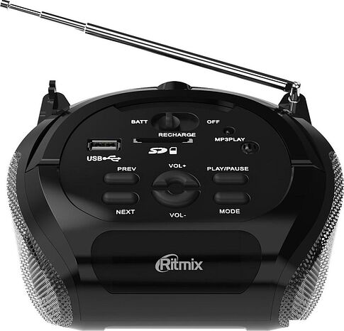Магнитола Ritmix RBB-100BT (черный)