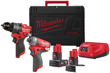 Milwaukee M12 FPP2E2-402X 4933480594 (шуруповерт, винтоверт, 2 АКБ, кейс)