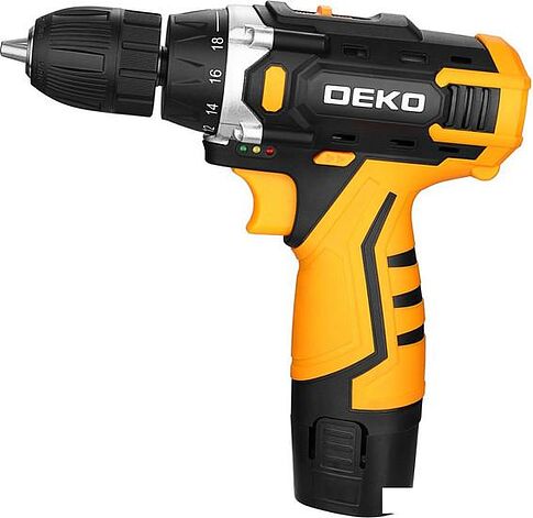 Дрель-шуруповерт Deko DKCD12V 083-1006 (с 2-мя АКБ, кейс)