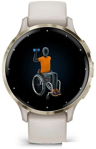 Умные часы Garmin Venu 3S (слоновая кость, с силиконовым ремешком)