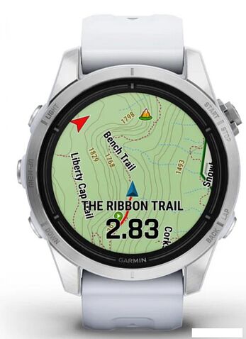 Умные часы Garmin Epix Pro Gen 2 Standard 42 мм (серебро/белый камень)