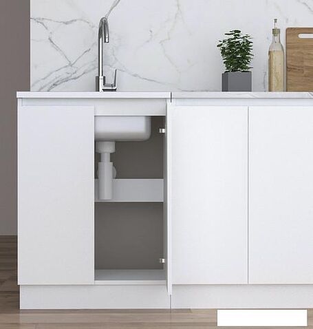 Шкаф напольный Артём-Мебель Мэри 600мм СН-114.212 (белый)