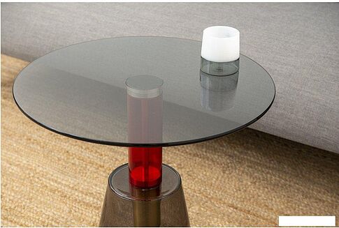 Журнальный столик Bergenson Bjorn Amalie MZTBL-CGLSGR-50 (серый/красный)