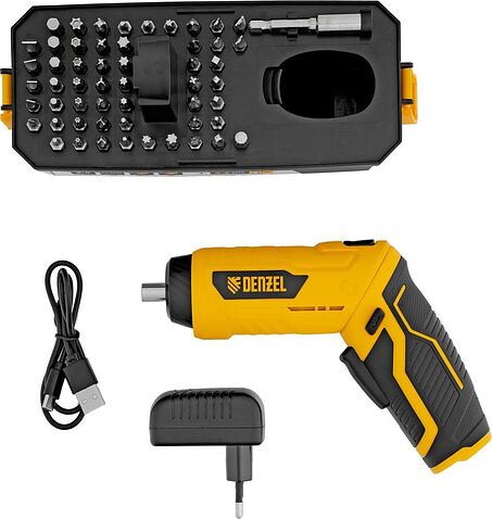 Электроотвертка Denzel CSH-3.6 (с АКБ, кейс)