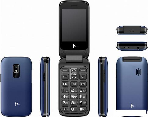 Кнопочный телефон F+ Flip 280 (синий)
