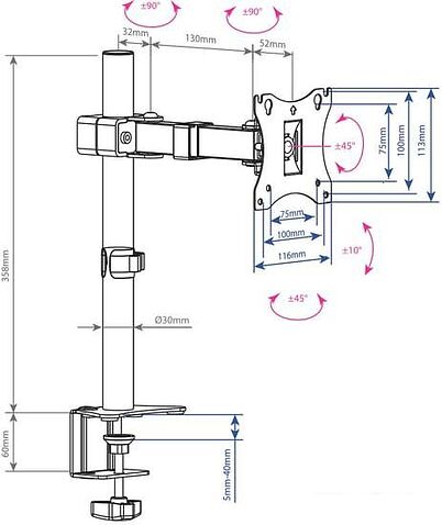 Кронштейн Arm Media LCD-T02
